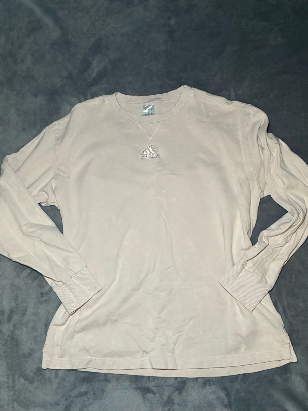 Adidas Pale Pink & Cream Tie-Dye Crewneck Sweatshirt